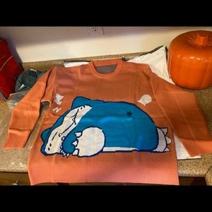 Japanese Heavy Knit Snorlax Pokémon Ugly Sweater EXCLUSIVE #1/50 PIECES Sz Large